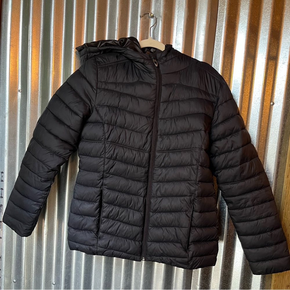 Spyder Black Puffer Jacket with Hood